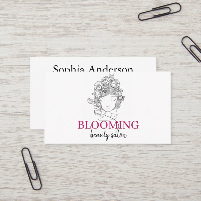 Carte De Visite Logo Lotus Professionnel Personnalisé Yoga Studio (Devant/Arrière en situation)