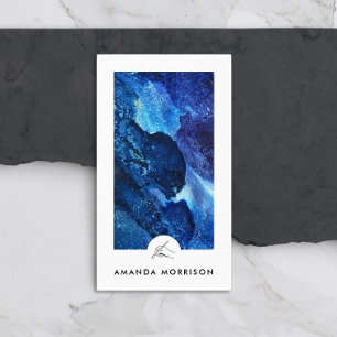 Carte De Visite Logo main de peintre moderne Vertical