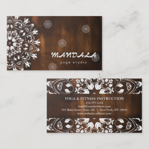 CARTE DE VISITE LOGO MANDALA PERSONNALISÉ POUR PROFESSEUR DE YOGA