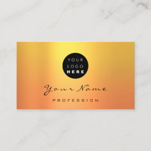 Carte De Visite Logo Maquillage Artiste Cheveux Nails Jaune Orange