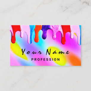 Carte De Visite Logo Maquillage Artiste Nails Holographe Drives