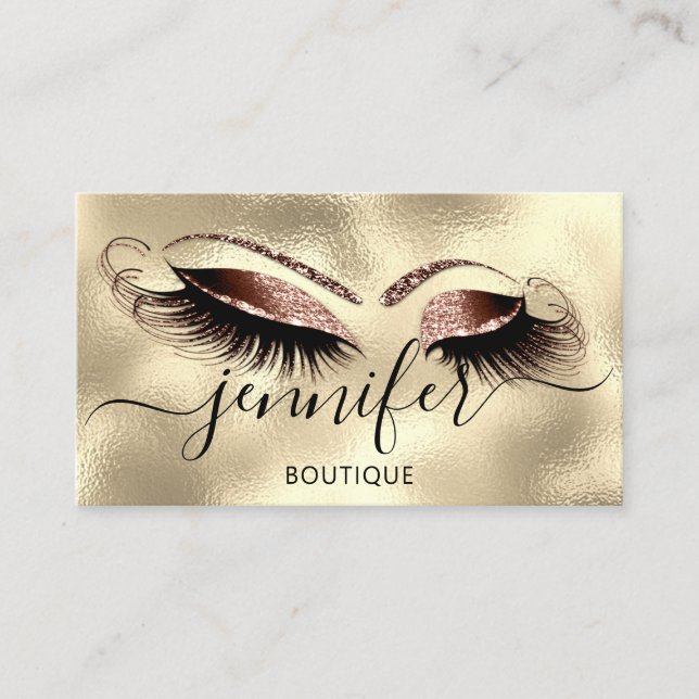 Carte De Visite Logo maquillage Boutique Lash Studio Eyes Brows Go (Devant)