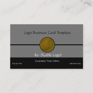 Carte De Visite Logo Metallic Gold Planet Earth