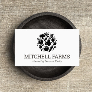 Carte De Visite Logo minimal et gras de légumes pour les agriculte