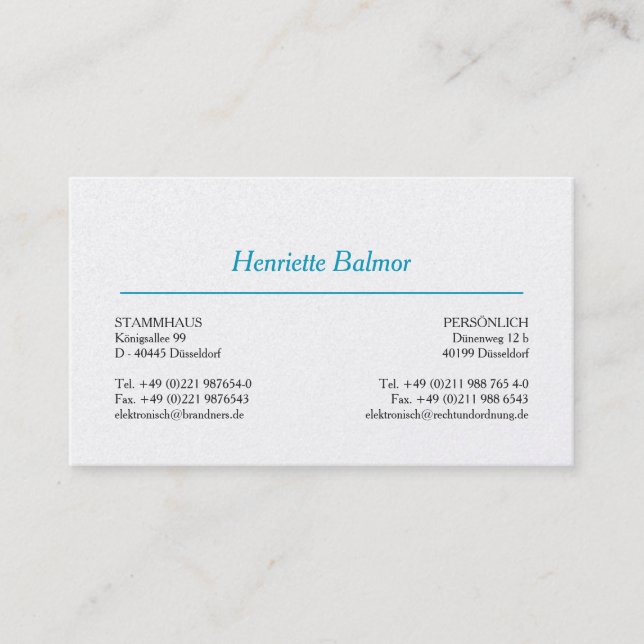 Carte De Visite Logo minimaliste (Devant)