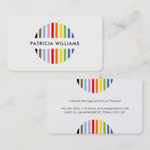 Carte De Visite LOGO MINIMALISTE MODERNE arc-en-ciel fierté LGBTQ 