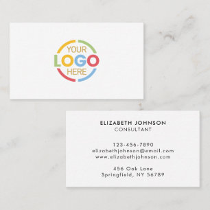 Carte De Visite Logo minimaliste moderne Black White Company Busin