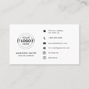 Carte De Visite Logo minimaliste moderne   Icônes personnalisées M