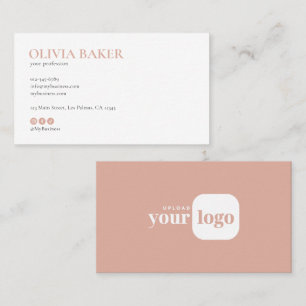 Carte De Visite Logo Minimaliste Moderne & Icônes pour les Réseaux