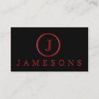 Logo minimaliste Monogramme Maroon Effet Embossé