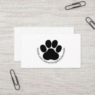Carte De Visite Logo minimaliste Personnalisé Royaume des animaux