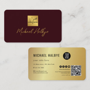 Carte De Visite Logo Moderne Calligraphie Écriture Élégante Profes