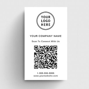 Carte De Visite Logo moderne Créez votre code QR