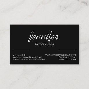 Carte De Visite Logo Moderne de Forme Simple et Propre Noir