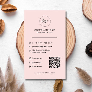 Carte De Visite Logo Moderne du Code Qr Les icônes des médias soci
