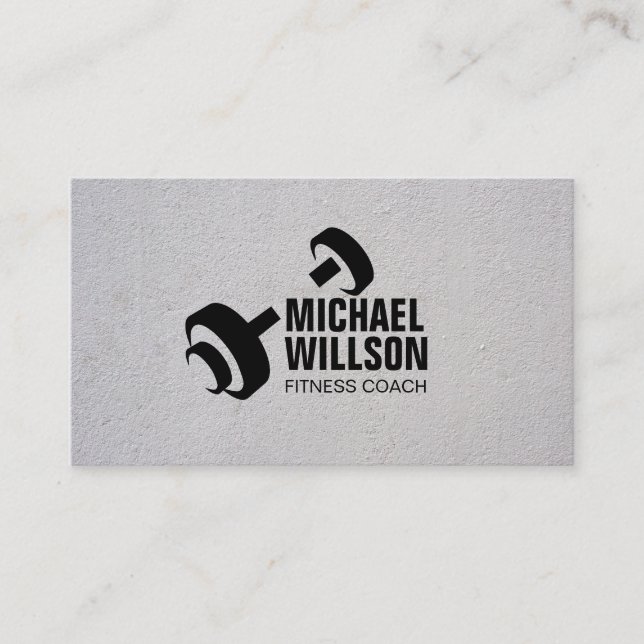 Carte De Visite Logo moderne Dumbbell Logo Personal Trainer (Devant)
