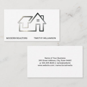 Carte De Visite Logo moderne et élégant de l'immobilier