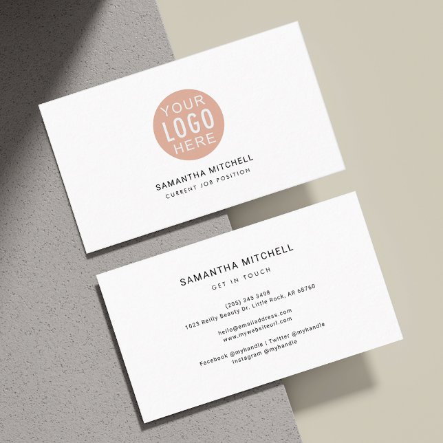 Carte De Visite Logo moderne et site Web personnalisé (Modern Logo and Website Custom Business Card)