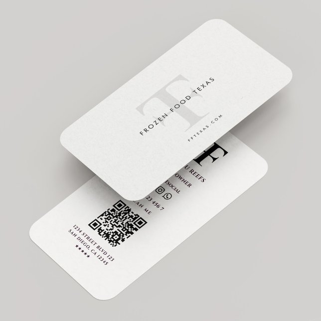 Carte De Visite Logo moderne F T Minimal Compagnie Noir Blanc (Modern F T Minimal Logo Company Black White Business Card
)