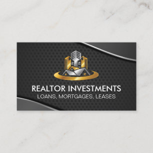 Carte De Visite Logo Moderne Immobilier Propriétés Commerciales