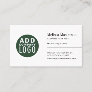 Carte De Visite Logo Moderne Minimaliste Personnalisé pour les Emp