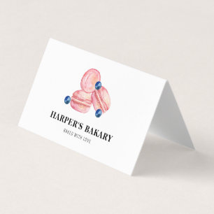 Carte De Visite Logo moderne Pastel Pink Macarons Professional