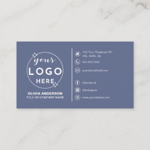 Carte De Visite Logo moderne simple gris Icônes personnalisées Méd