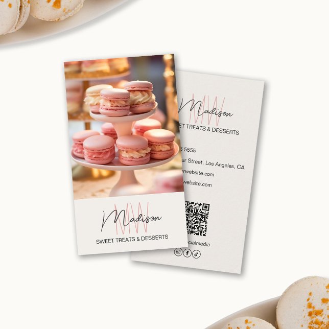 Carte De Visite Logo Monogramme de boulangerie (Bakery Monogram Logo Business Card )