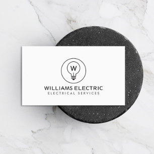 Carte De Visite LOGO MONOGRAMME DE BULLE CLAIR sur BLANC pour les 