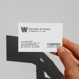 CARTE DE VISITE LOGO MONOGRAMME LIGNE NOIRE POUR ENTREPRISE