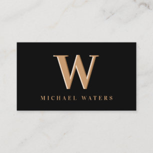 Carte De Visite Logo Monogramme minimaliste Effet intégré 