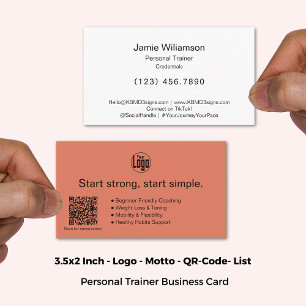 Carte De Visite Logo Moto Services Burange Orange Personal Trainer