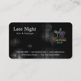 Carte De Visite Logo Neon Cocktails