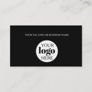 Carte De Visite Logo noir blanc Code QR simple