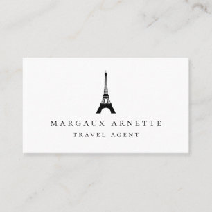 Carte De Visite Logo noir de Tour Eiffel