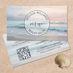 Carte De Visite Logo Ocean Pastel Colors