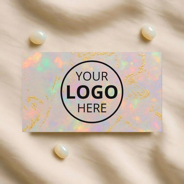 Carte De Visite Logo Opal Stone Code QR (Créateur téléchargé)