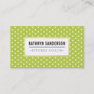 Carte De Visite Logo or MOTIF MODERNE Pot cool citron vert
