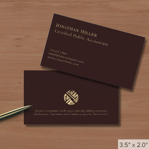 Carte De Visite Logo Or Professionnel Simple