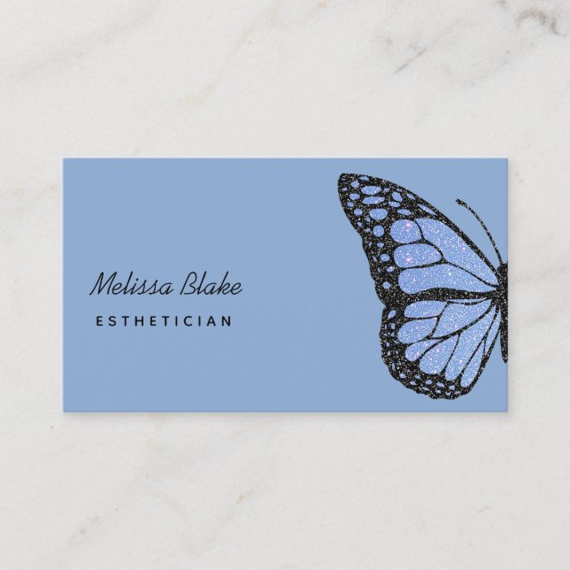 Carte De Visite logo papillon arrière - plan bleu (Devant)