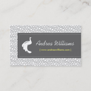 Carte De Visite Logo Peacock Blanc vintage - Designer, Stylist