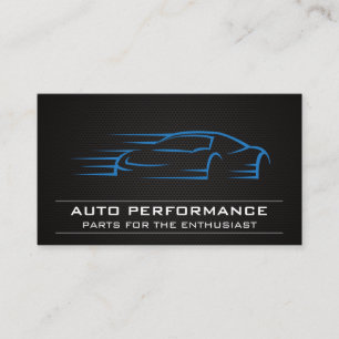 Carte De Visite Logo Performance Car Drifting   Fibre de carbone
