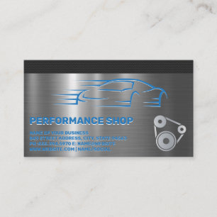 Carte De Visite Logo Performance Car Drifting   Poulie métallique
