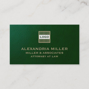 Carte De Visite Logo personnalisable Emerald Green et Gold