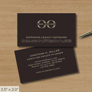 Carte De Visite Logo personnalisé Brown professionnel