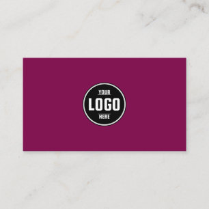 Carte De Visite Logo personnalisé Cercle Moderne Minimaliste Noir 