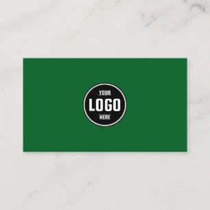 Carte De Visite Logo personnalisé Cercle Moderne Minimaliste Vert 