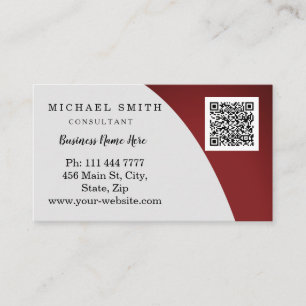 Carte De Visite Logo personnalisé de code QR d'entreprise personn