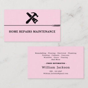 Carte De Visite logo personnalisé de construction d'homme à tout f