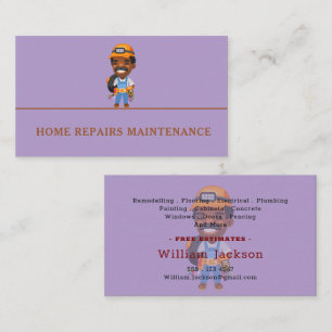 Carte De Visite logo personnalisé de construction d'homme à tout f